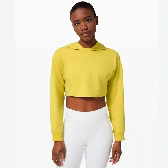 Lululemon All Yours Cropped Hoodie Soleil Size 6 - Picture 9 of 11